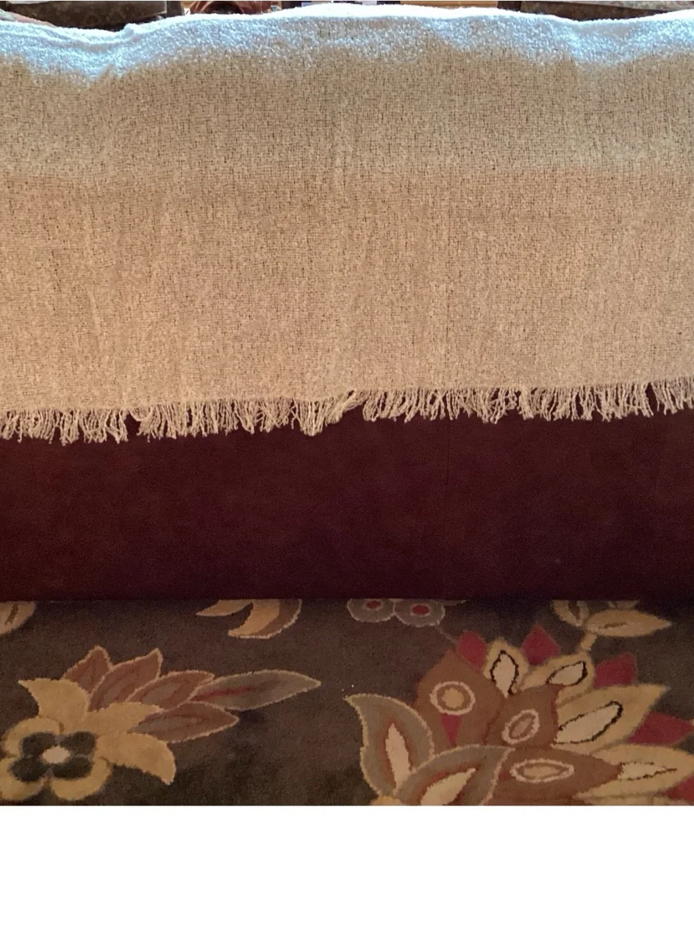 Vintage 70’s Nasharr Acrylic Loose Knit Throw Wrap Ivory 40” Square